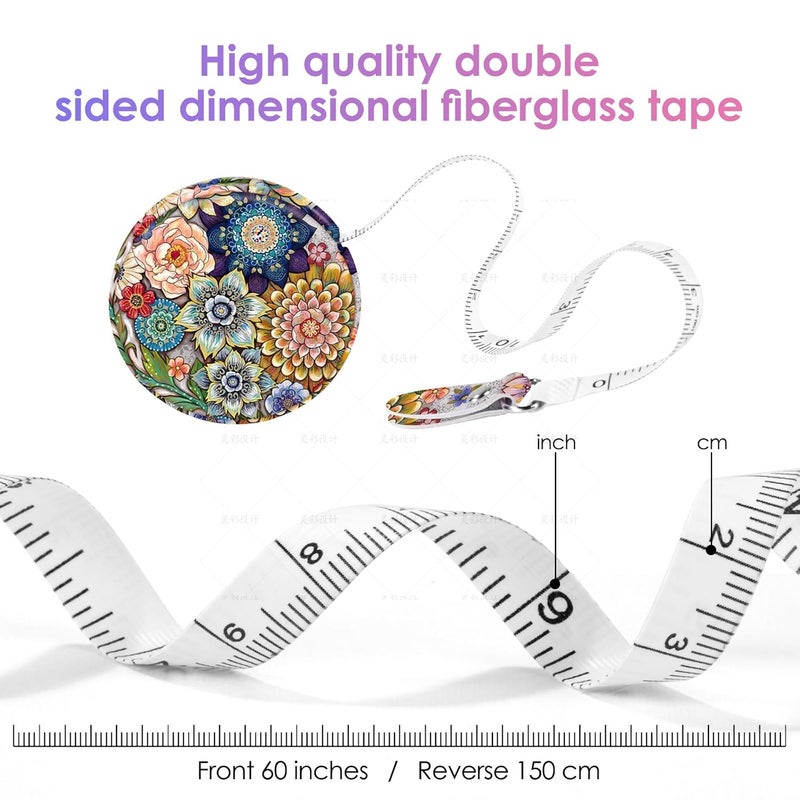 Gerkia Sewing Tape Measure，Colour Printed Small Retractable Soft Measuring Tape for Tailor Cloth Fabric Body Measurements. - Image 5